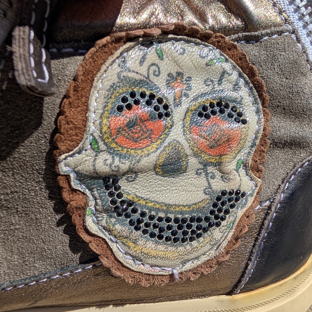 Giuseppe Zanotti Hi-top Sneakers with Skull Women's size 40 1/2 (9-9.5) - Picture 8 of 11